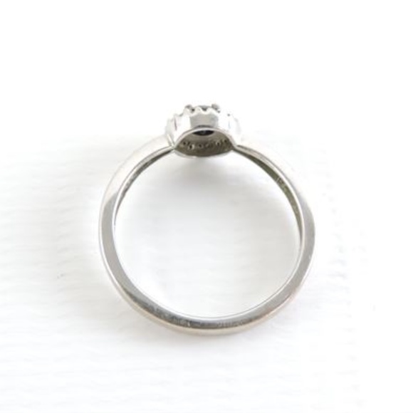 10K White Gold Diamond & Black Diamond Ring - Picture 7 of 8